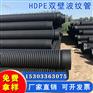 HDPE污水管DN400/500排污管 加厚PE雙壁波紋管