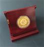 西安純銀幣紀念禮品 仿紅木盒雕刻禮品